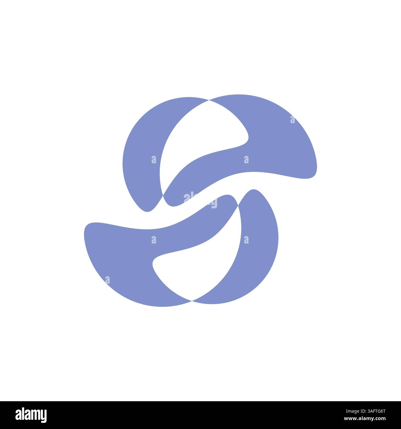 Einzigartige, moderne, geometrische, kreative, elegante Logovorlage für Buchstaben. S Monogramm-Logo. Vektorsymbol. Stock Vektor