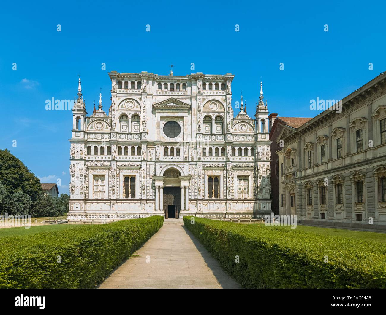 Certosa Pavia ist ein Klosterkomplex in der Lombardei in Norditalien in der Provinz Pavia Stockfoto