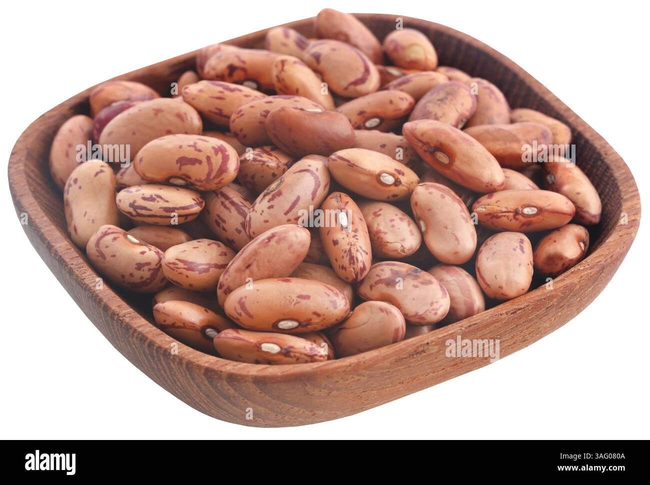 Pinto Bohne oder gesprenkelte Bohne Bio Stockfoto