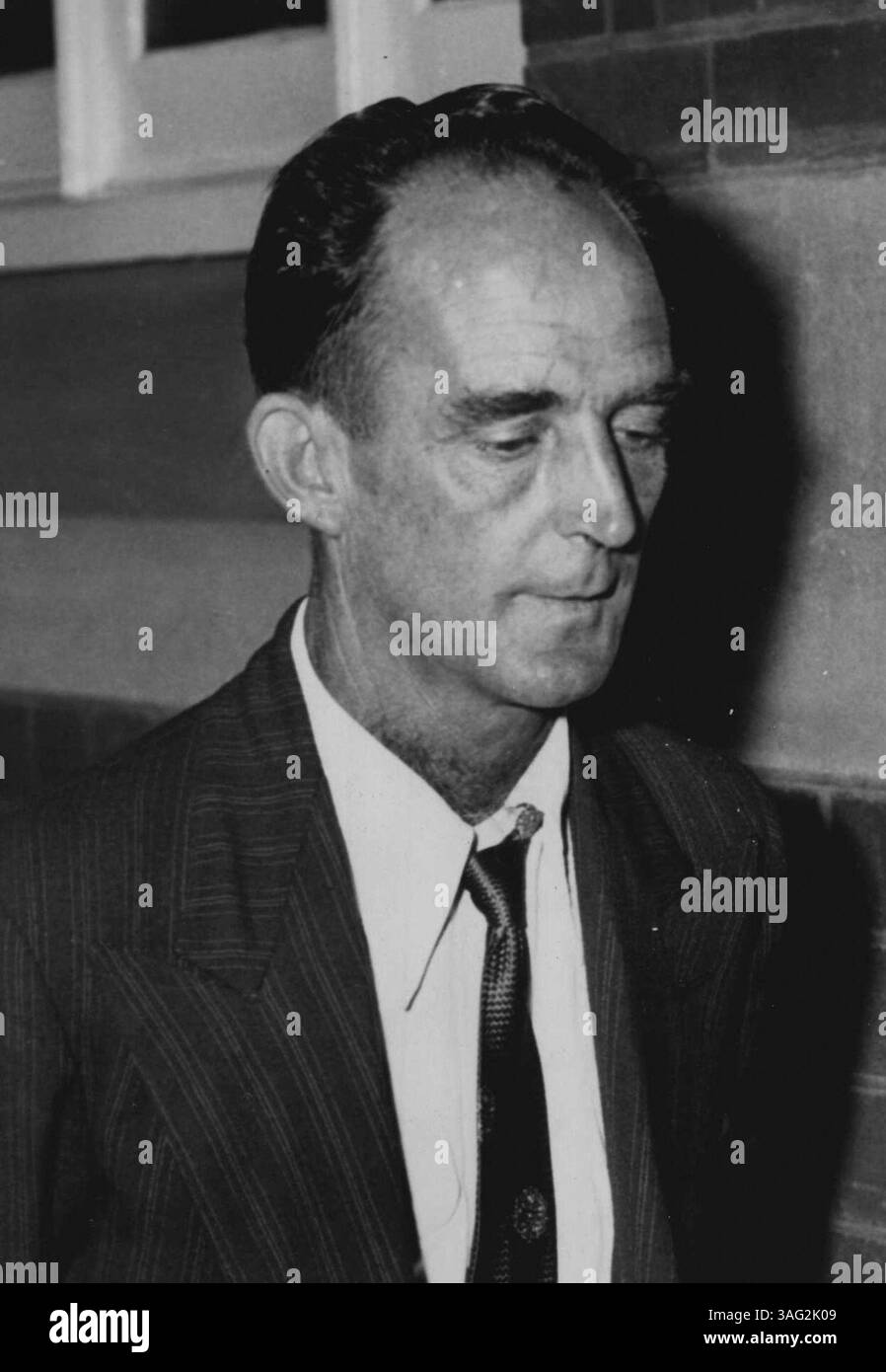 John George Bull, Onkel von Shirley Butler, der heute bei der Untersuchung ausgesagt hat. Januar 1954. (Foto von Associated Newspapers Ltd) Stockfoto