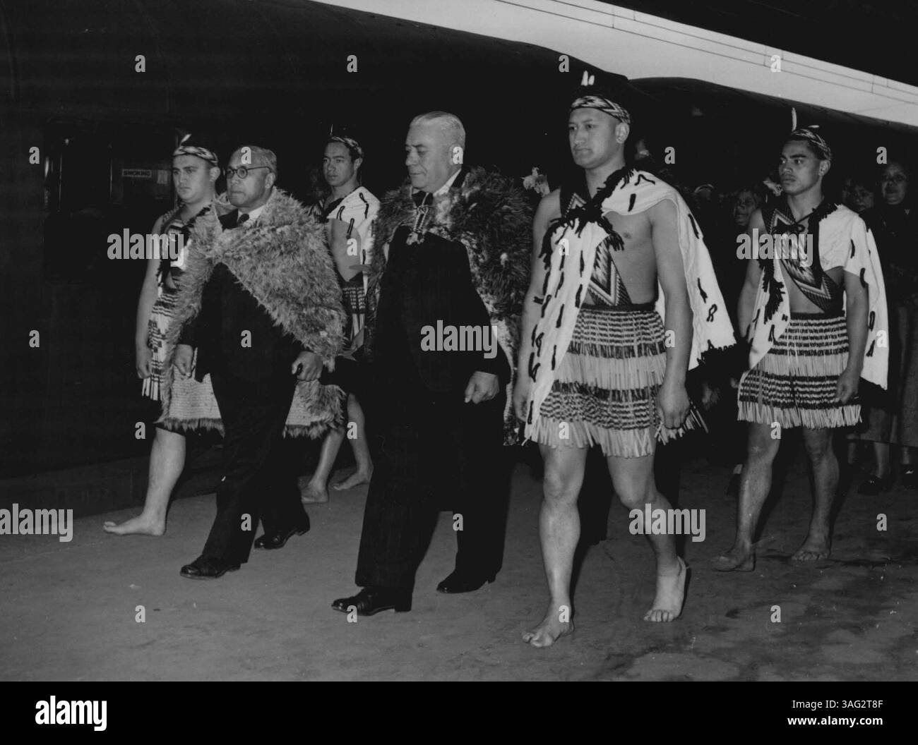Sir Peter Buck. September 1953. (Foto: New Wellington) Stockfoto