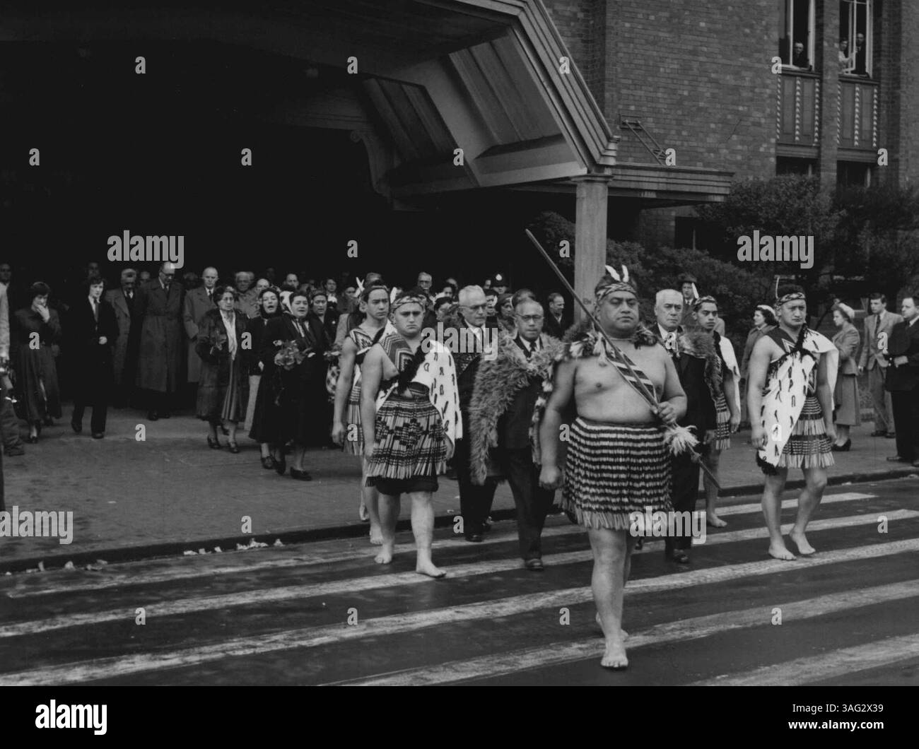 Sir Peter Buck. September 1953. (Foto: New Wellington) Stockfoto