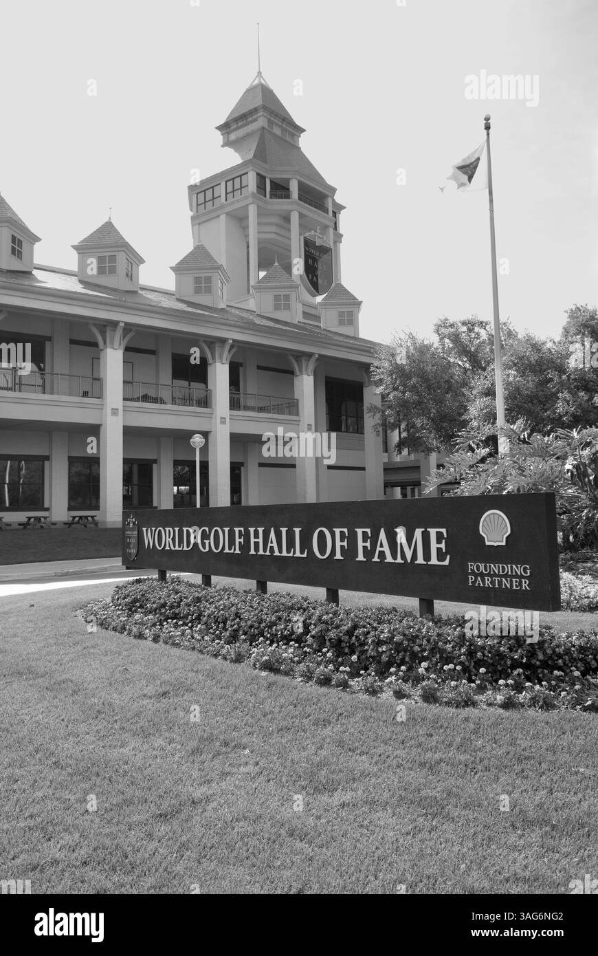 World Golf Hall of Fame Schild in St. Augustine, Florida, USA. Stockfoto