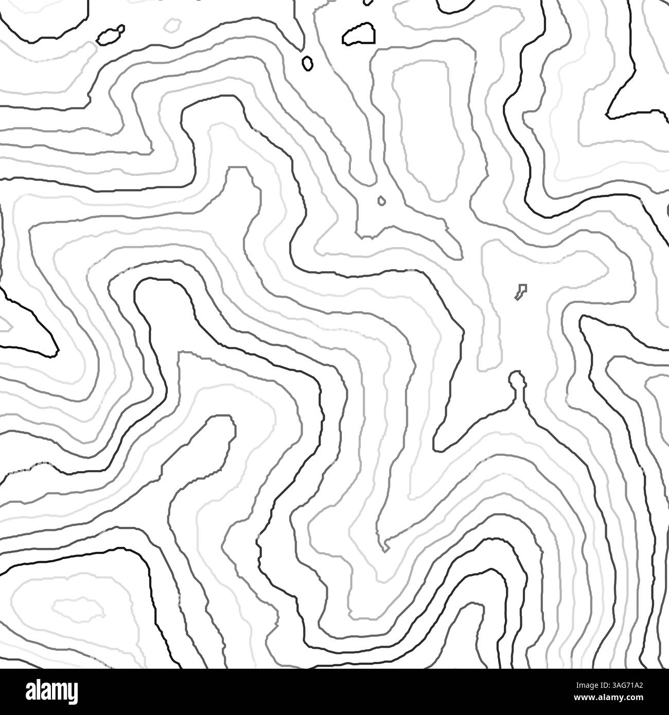Kontur Topographie Kartenlinie Hintergrund Berg abstraktes Gelände. Geographie Land Topo Relief Vektor Kontur Karte Muster Textur Stock Vektor