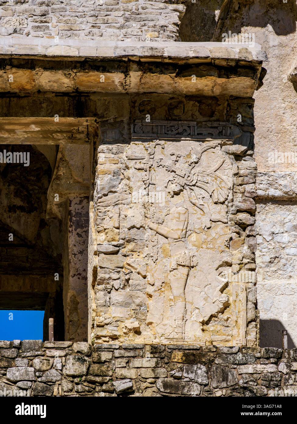 Der Palast, detaillierte Ansicht, archäologische Stätte Palenque, Palenque, Chiapas State, Mexiko Stockfoto Der Palast, detaillierte Ansicht, archäologische Stätte Palenque, Palenque, Chiapas State, Mexiko Stockfoto