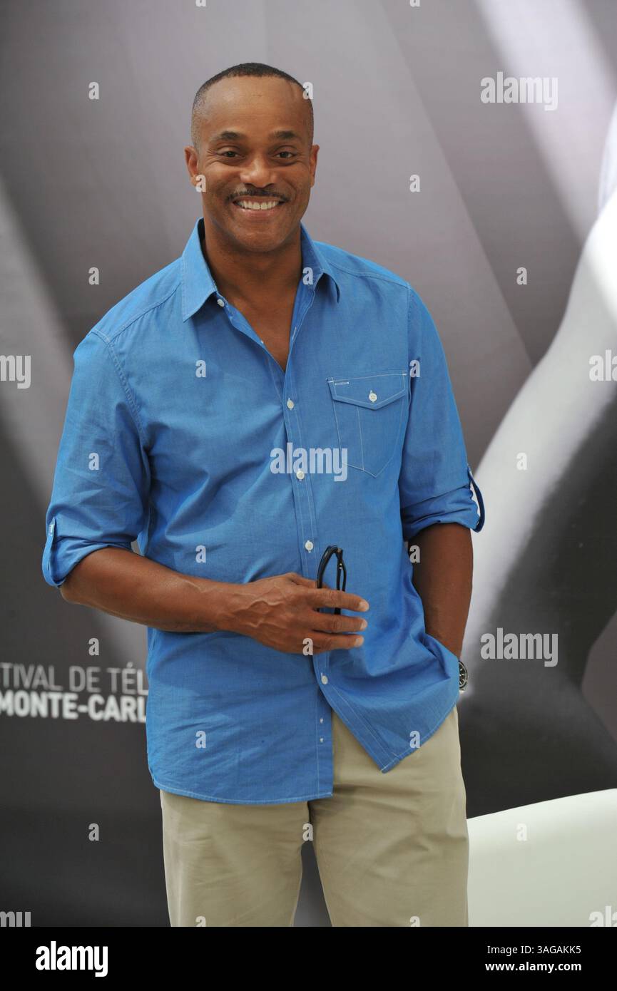 12. Juni 2012: Monte Carlo, Monaco, Schauspieler ROCKY CARROLL beim NCIS-Fotogespräch während des 52. Monte Carlo Television Festivals. (Kreditbild: © Shotpress/ZUMAPRESS.com) Stockfoto
