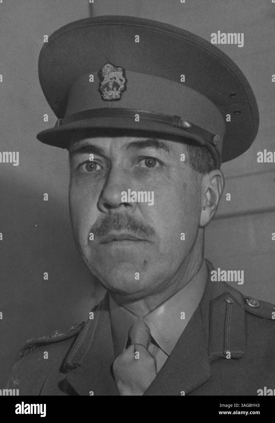 8. Division, AIF, Ernennungen. Brigadier C.A. Callaghan (Brigadier, Royal Aust. Artillerie, Eastern Command, NSW). Zum Kommandeur der königlichen Artillerie ernannt. Juni 1940. Stockfoto