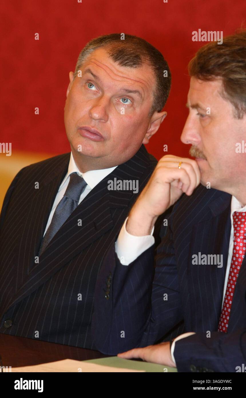 Juni 2008 – Moskau, Russland – Vize-Premierminister der russischen Regierung IGOR SECHIN (Bild: PhotoXpress/ZUMAPRESS.com) Stockfoto