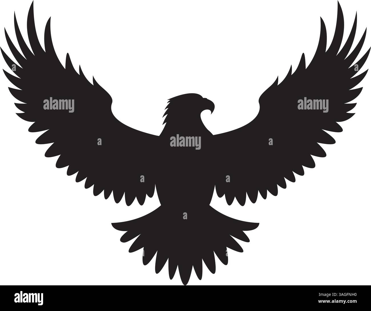 Die Silhouette der Vektorkunst des wilden Adlers Stock Vektor