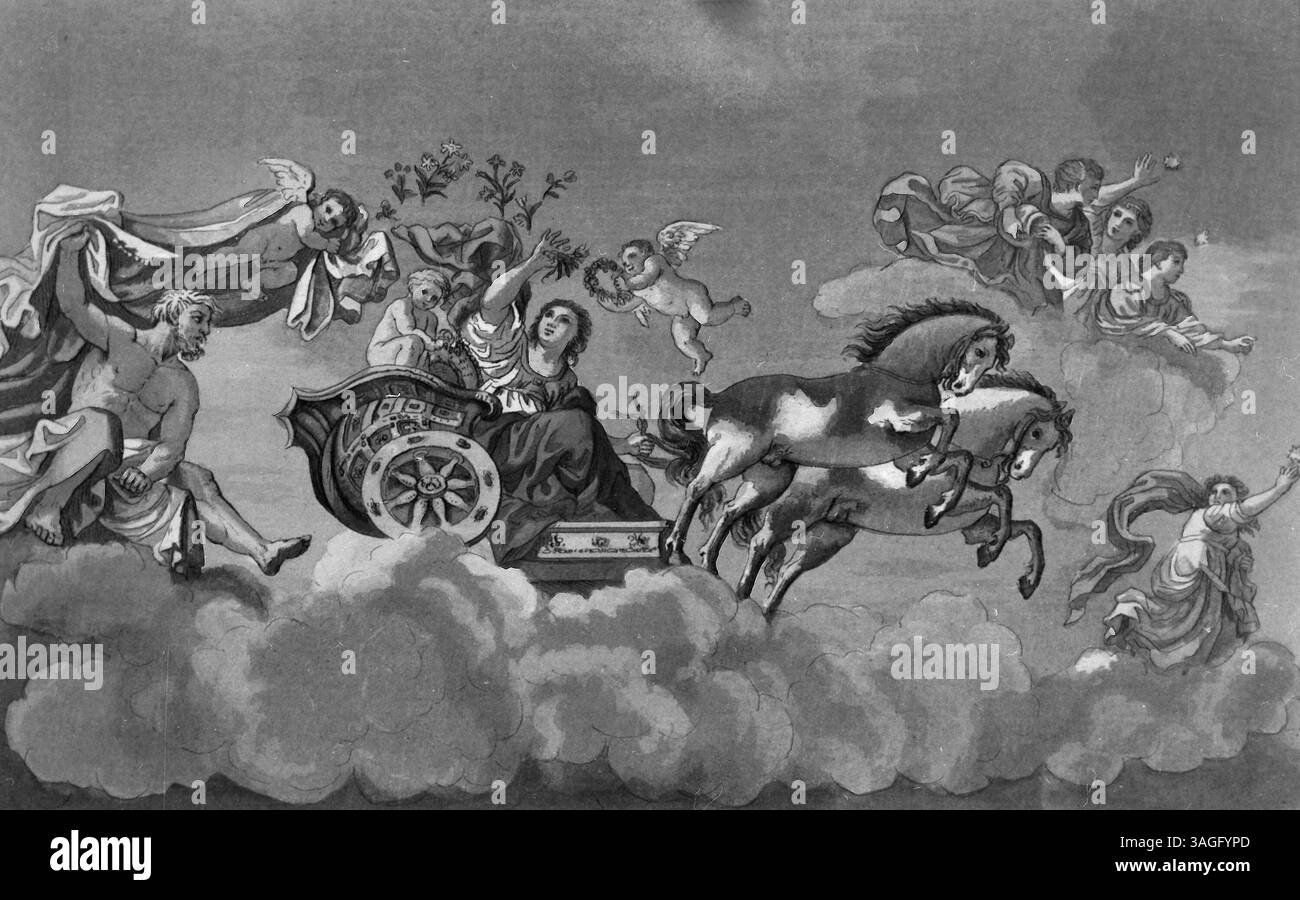 Aurora, Illustration nach dem italienischen Maler Guercino, 1800er Jahre Stockfoto