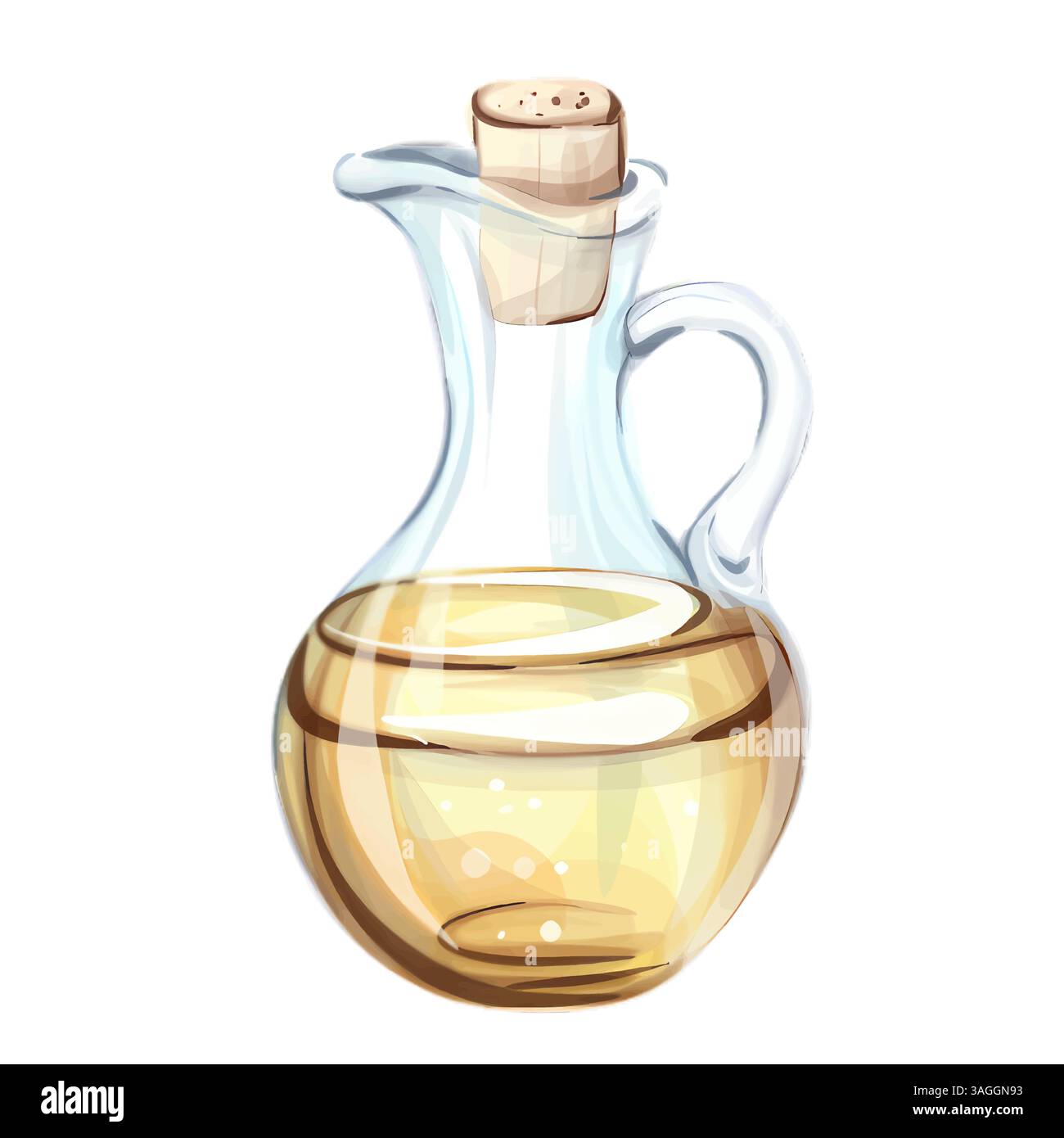 Erkunden Sie die Schönheit von Oliven und Olivenöl durch Aquarellbilder, die von der italienischen Küche inspiriert sind Stock Vektor