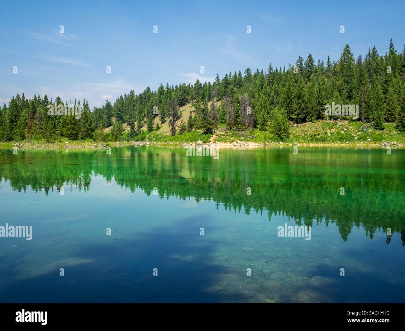 Forth Lake, Valley of the Five Lakes, Jasper NP, Kanada Stockfoto