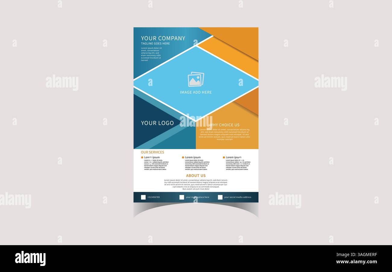 Business Flyer Vorlage Vektorgrafik Stock Vektor