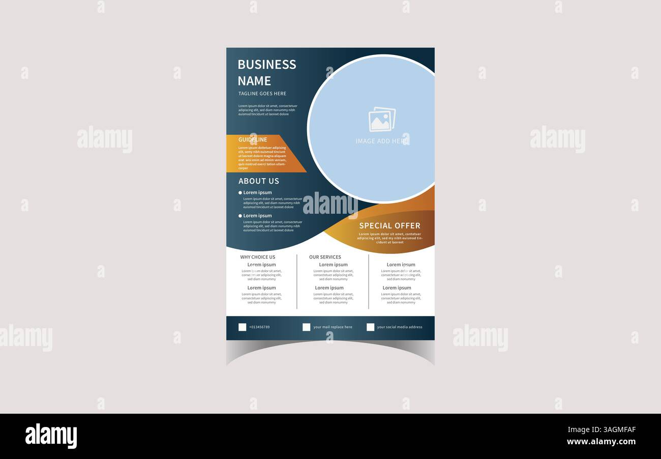 Business Flyer Vorlage Vektorgrafik Stock Vektor