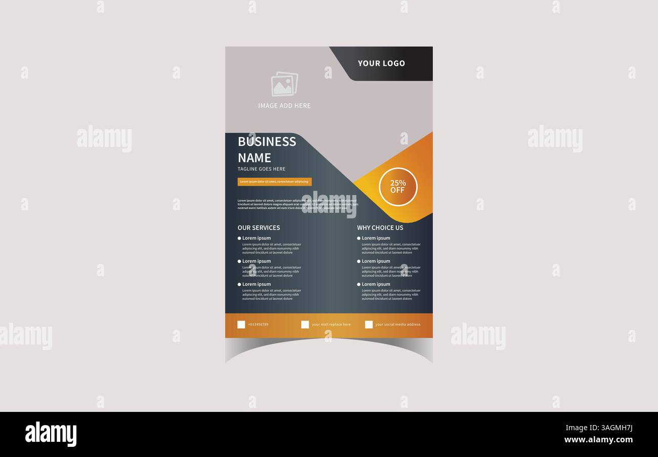 Business Flyer Vorlage Vektorgrafik Stock Vektor