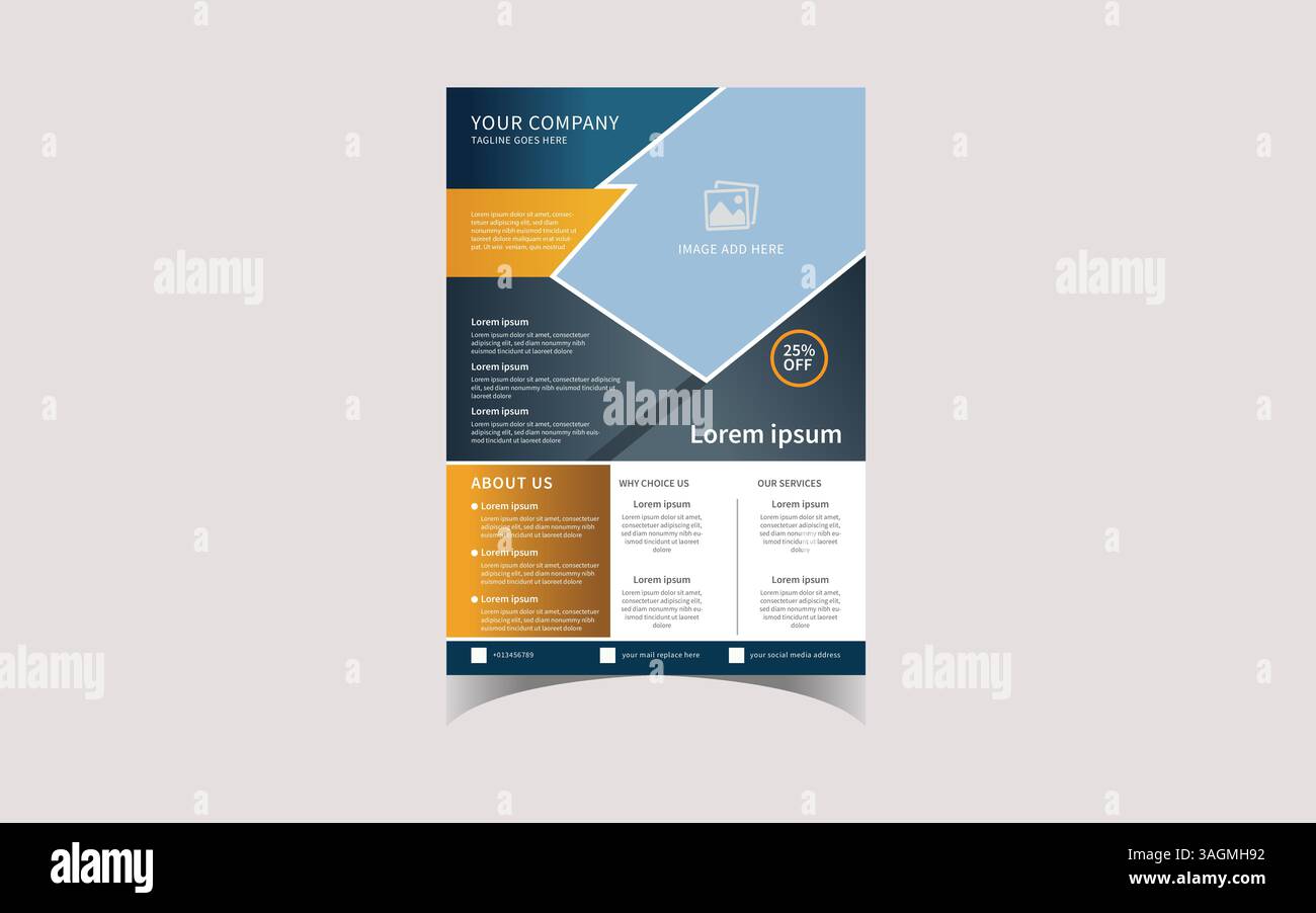 Business Flyer Vorlage Vektorgrafik Stock Vektor