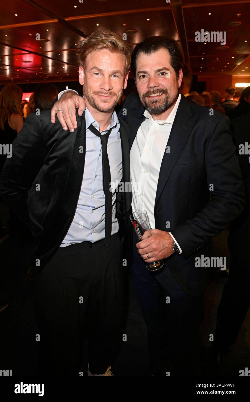 Frederic Heidorn und Daniel Fehlow bei der Verleihung des 31. B.Z. Kulturpreises 2025 im Theater am Potsdamer Platz. Berlin, 08.04.2025 *** Frederic Heidorn und Daniel Fehlow bei der Preisverleihung zum B Z Kulturpreis 31 2025 im Theater am Potsdamer Platz Berlin, 08 04 2025 Foto:XF.xKernx/xFuturexImagex kulturpreis 5715 Stockfoto