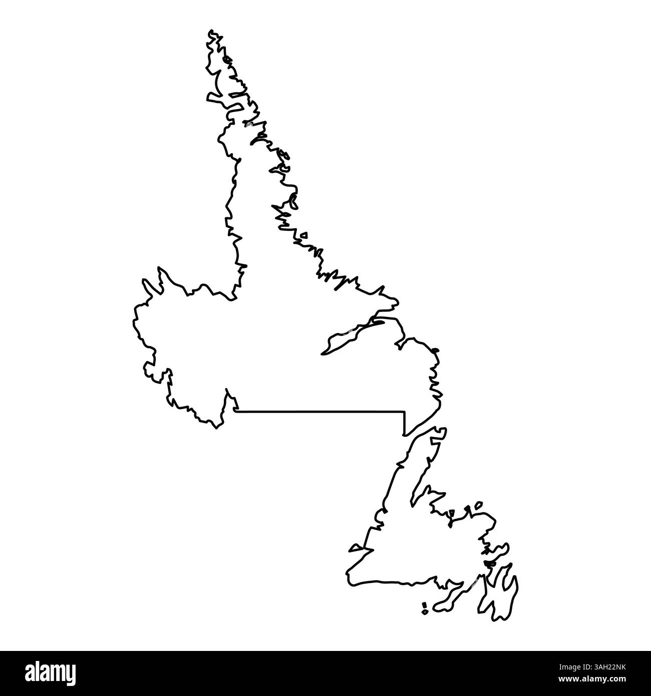 Rugged Outline, Neufundland und Labrador Province Kanada Stock Vektor