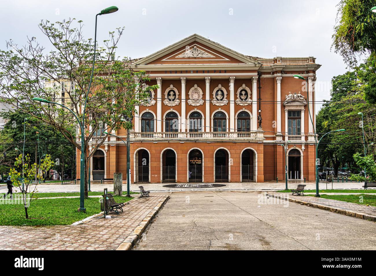 Theatro da Paz, Friedenstheater in Belem, Para, Brasilien. Wurde nach neoklassizistischen architektonischen Linien gebaut, innerhalb des goldenen Zeitalters der Gummieinnahme Stockfoto
