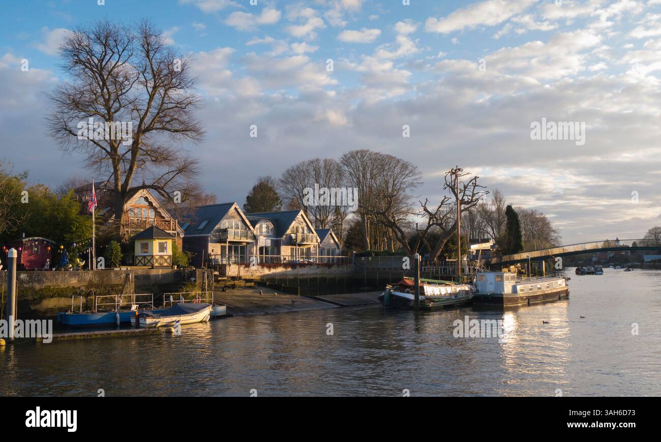 Großbritannien, England, London, Twickenham, Eel Pie Island Stockfoto