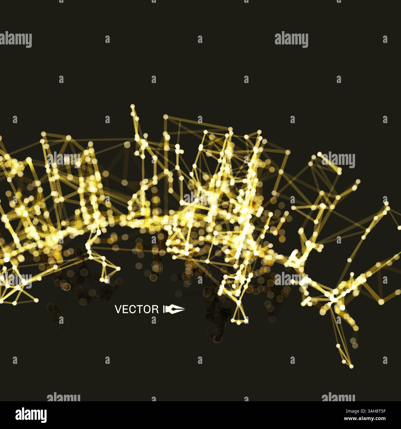3D-Struktur. Futuristische Technologie Stil. Vector Illustration für Wissenschaft, Chemie oder Bildung. Stock Vektor
