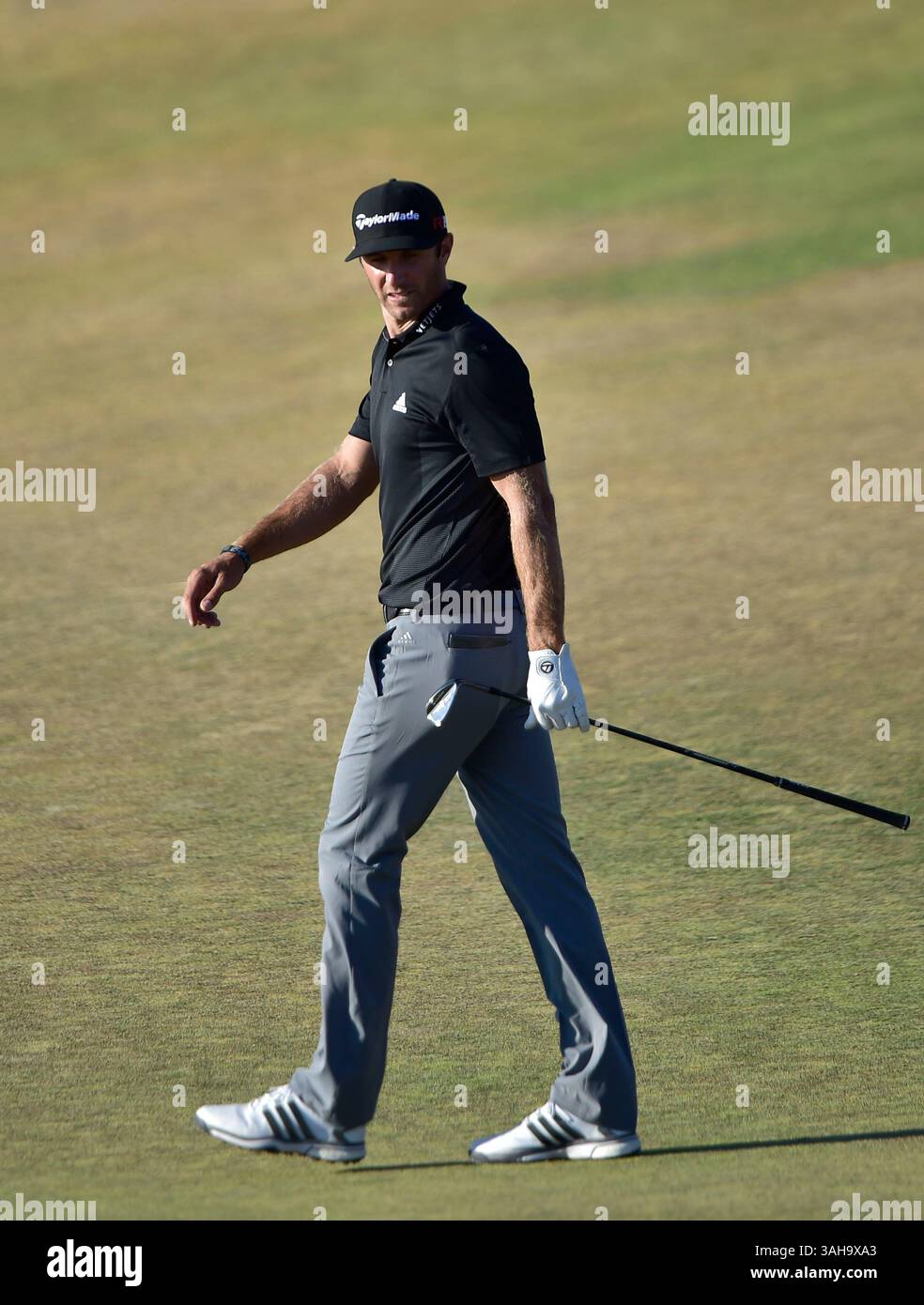 19. Juni 2015. Dustin Johnson auf dem 17. Green während der zweiten Runde bei den U.S. Open in Chambers Bay, University Place, Washington. . . George Holland / Cal Sport Media (Bild: © George Holland/Cal Sport Media/ZUMAPRESS.com) Stockfoto
