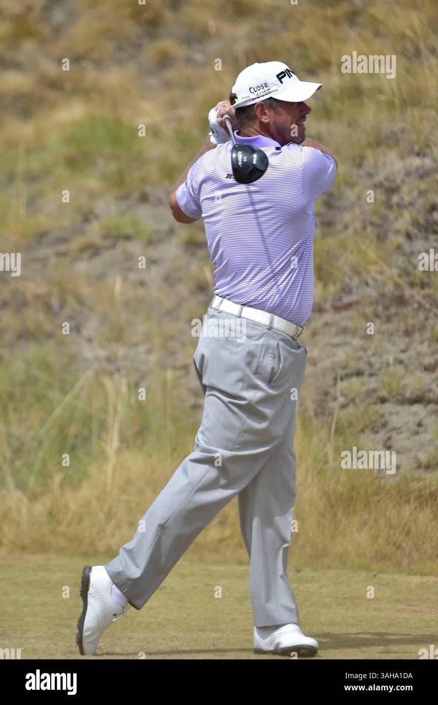 21. Juni 2015. Lee Westwood am 11. Platz während der vierten Runde bei den U.S. Open in Chambers Bay, University Place, Washington. . . George Holland / Cal Sport Media. (Bild: © George Holland/Cal Sport Media/ZUMAPRESS.com) Stockfoto