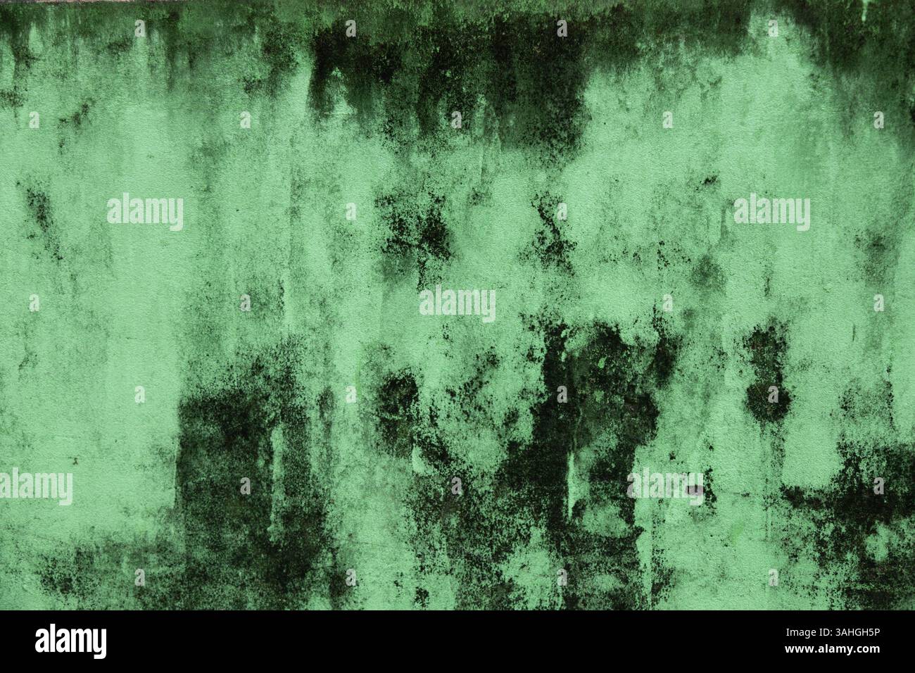 Abstrakte grüne Grunge-Textur mit Dark Rough Artistic Pattern, detaillierte grüne Grunge-Textur mit dunklen Mustern, die ein Gefühl von roh und organisch weckt Stockfoto