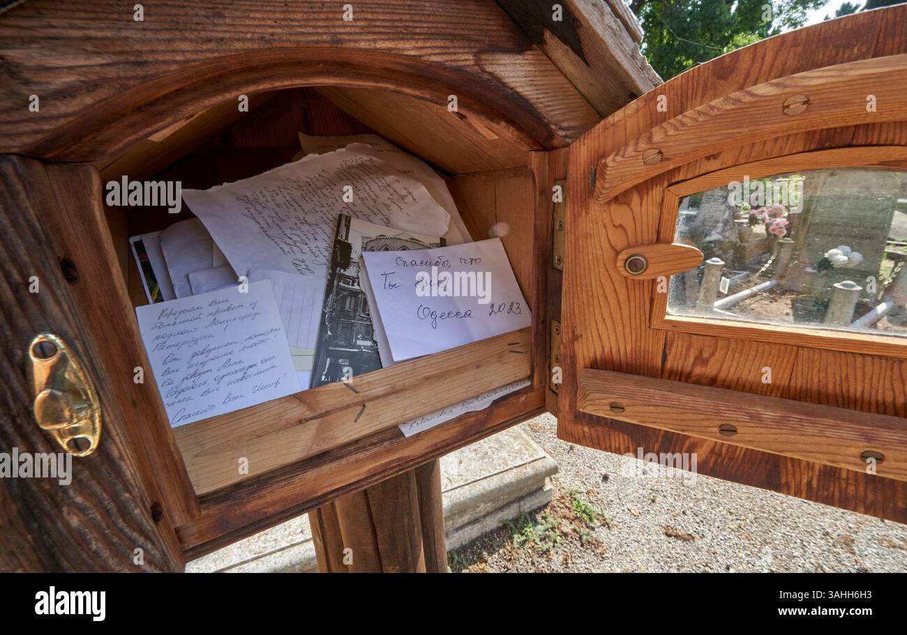Joseph Brodsky Speicher-Box auf dem San Michele Friedhof Stockfoto