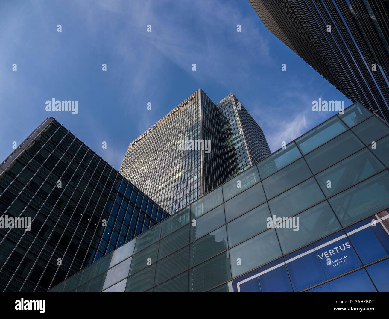 25 Bank Street, JPMorgan Chase Bank European HeadOffice, Canary Wharf, Docklands, London, England, GROSSBRITANNIEN, GB. Stockfoto
