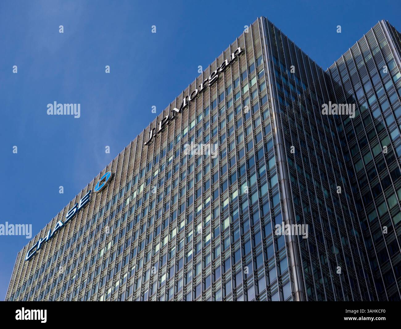 25 Bank Street, JPMorgan Chase Bank European HeadOffice, Canary Wharf, Docklands, London, England, GROSSBRITANNIEN, GB. Stockfoto