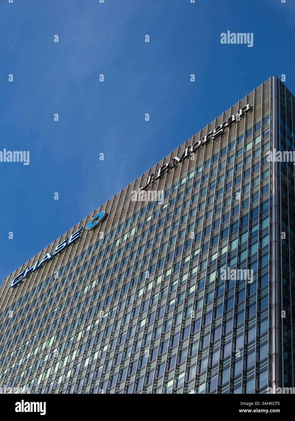25 Bank Street, JPMorgan Chase Bank European HeadOffice, Canary Wharf, Docklands, London, England, GROSSBRITANNIEN, GB. Stockfoto