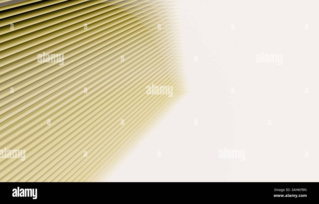 Ein modernes abstraktes Muster paralleler Linien, das ein dynamisches geometrisches Design erzeugt. 3D-Abbildung des Mixers Stockfoto