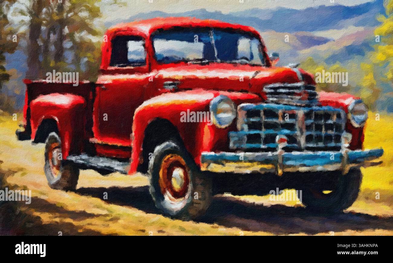 Alter Roter Truck. Stockfoto