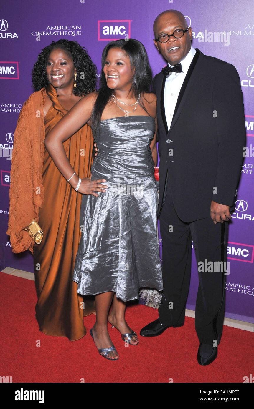 2. Dezember 2008 – Beverly Hills, KALIFORNIEN – 01. Dezember 2008 – Beverly Hills, Kalifornien – Samuel L. Jackson, LaTanya Richardson mit Zoe Jackson. 23. Jährliche American Cinematheque Awards im Beverly Hilton Hotel. Foto: Jaguar/AdMedia (Foto: © Jaguar/AdMedia via ZUMA Wire) Stockfoto
