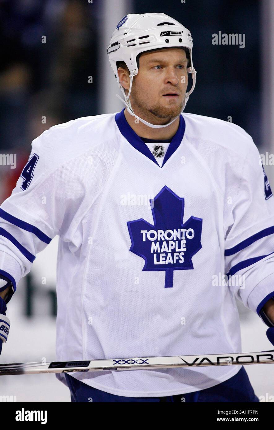16. November 2008 - Calgary, Alberta, Kanada - Foto des NHL-Spielerprofils auf Jonas Frogren aus Schweden von Toronto Maple Leafs während eines Hockeyspiels in Calgary. (Foto: © Larry MacDougal via ZUMA Wire) Stockfoto