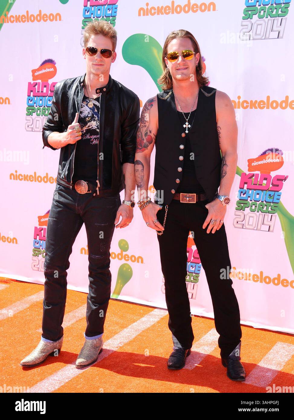 Florida Georgia Line bei den Nickelodeon Kids' Choice Sports Awards 2014 in Los Angeles, Kalifornien - 17. Juli 2014 Stockfoto
