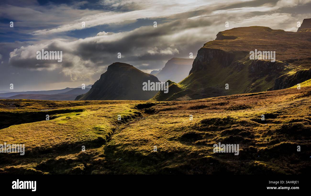 Landschaft bei Three Sisters of Glencoe, Ilse of Skye, Schottland Stockfoto