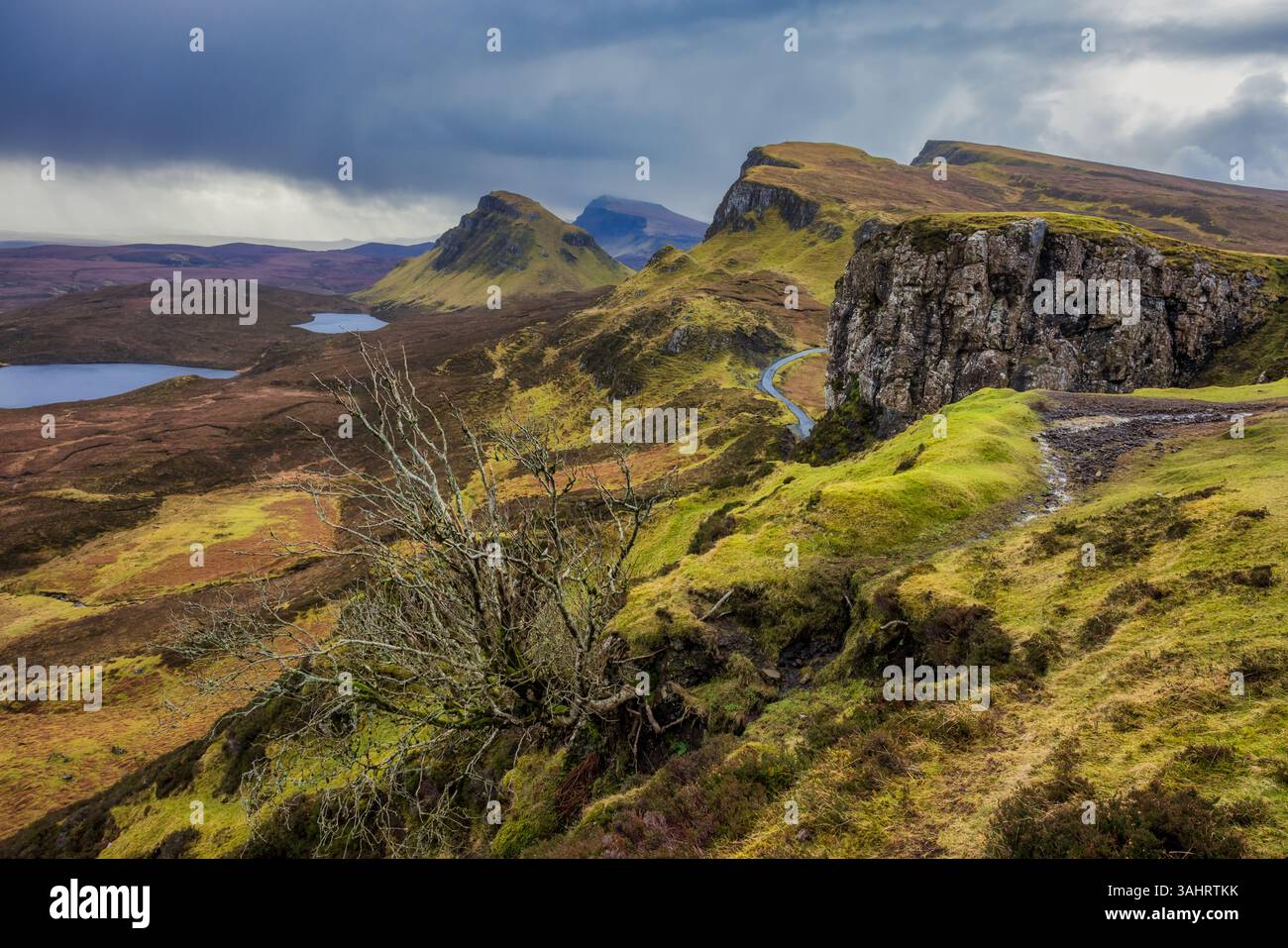 Landschaft bei Three Sisters of Glencoe, Ilse of Skye, Schottland Stockfoto