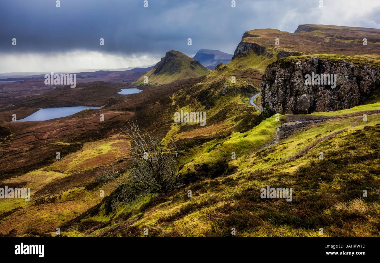 Landschaft bei Three Sisters of Glencoe, Ilse of Skye, Schottland Stockfoto