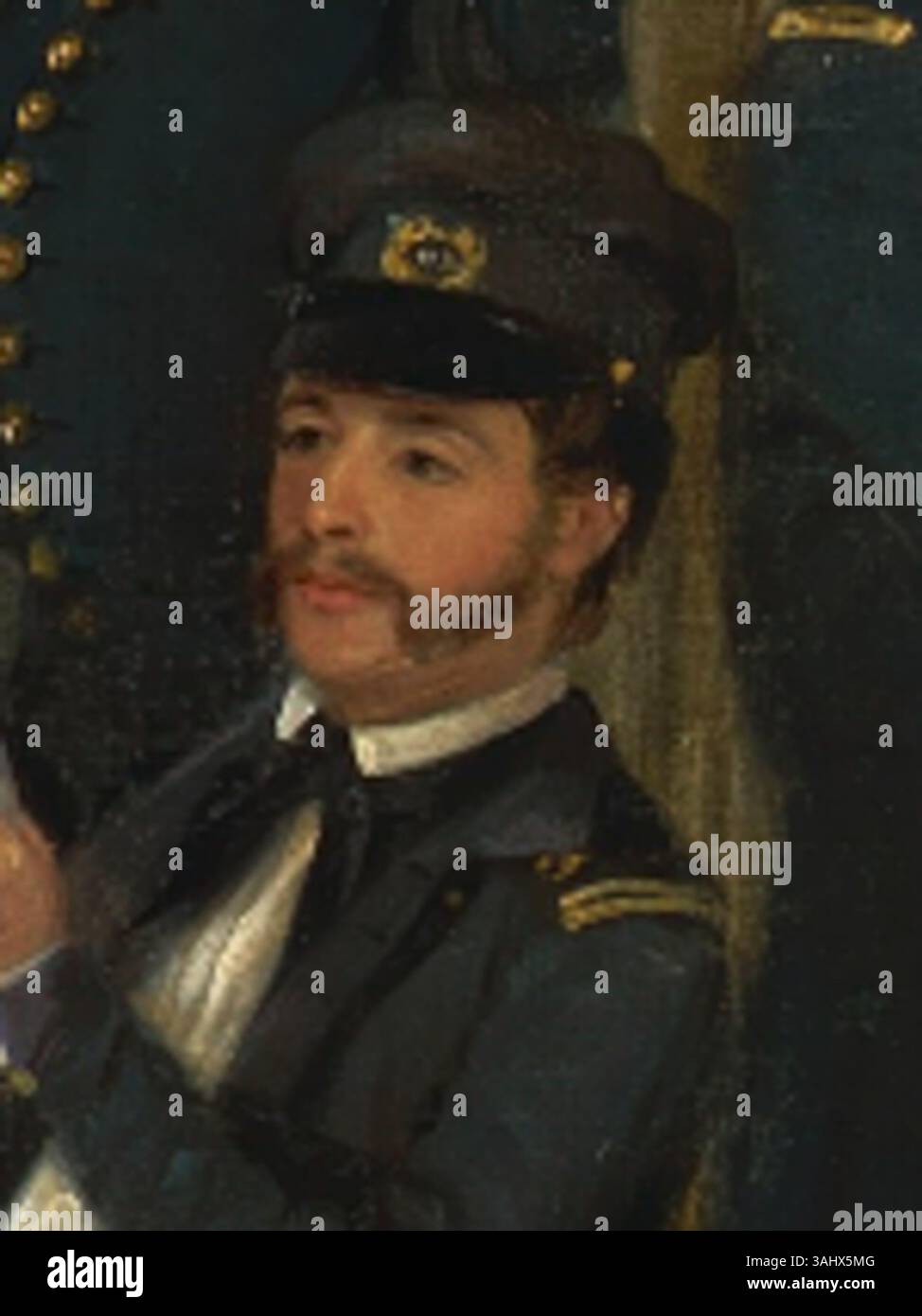 Diese abgeschnittene Version von „Zachary Taylor at Walnut Springs“ von William Garl Brown (1847) stellt den amerikanischen General und zukünftigen Präsidenten in einem entscheidenden Moment seiner militärischen Karriere dar. Das Originalgemälde befindet sich in der National Portrait Gallery. Stockfoto