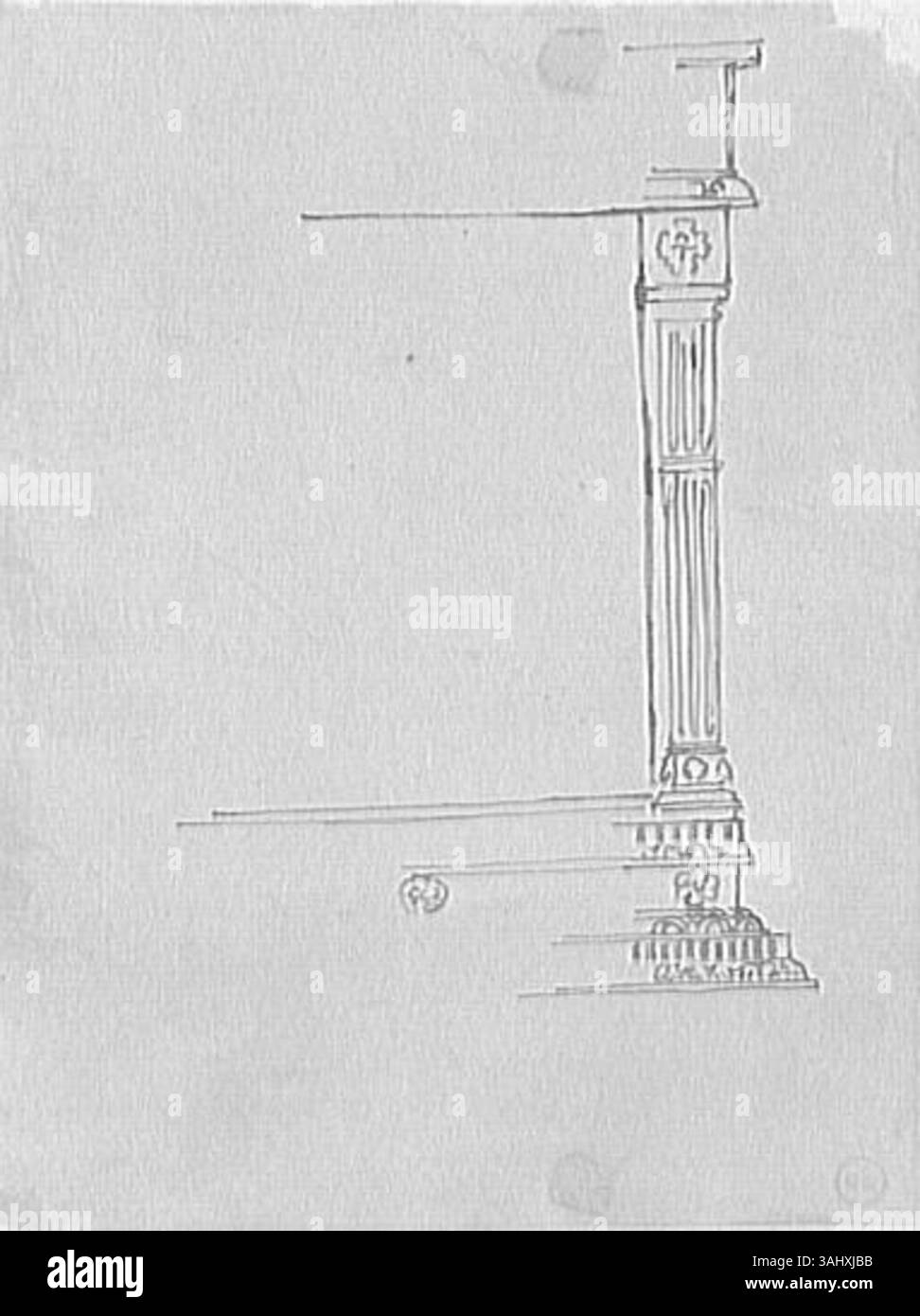 „Etude de meuble“ (Studie der Möbel) von Gustave Moreau, erstellt zwischen 1850 und 1895, ist eine detaillierte Studie eines Möbelstücks. Dieses Werk, das im Musée Gustave Moreau untergebracht ist, zeigt Moreaus Aufmerksamkeit für Design und Handwerk und erfasst die komplizierten Details der Struktur und Verzierung der Möbel. Stockfoto
