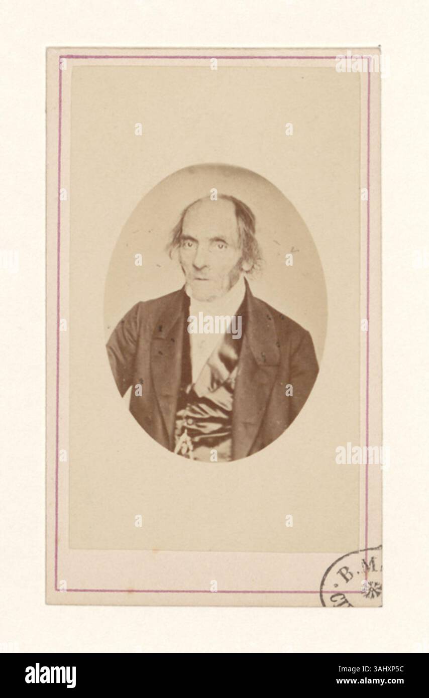 Dieses Foto von Francois Fournier de Lempdes, Teil der Sammlung Boyer, zeigt die historische Figur im Stil des 19. Jahrhunderts und zeigt seinen Beitrag zur französischen Kultur. Stockfoto