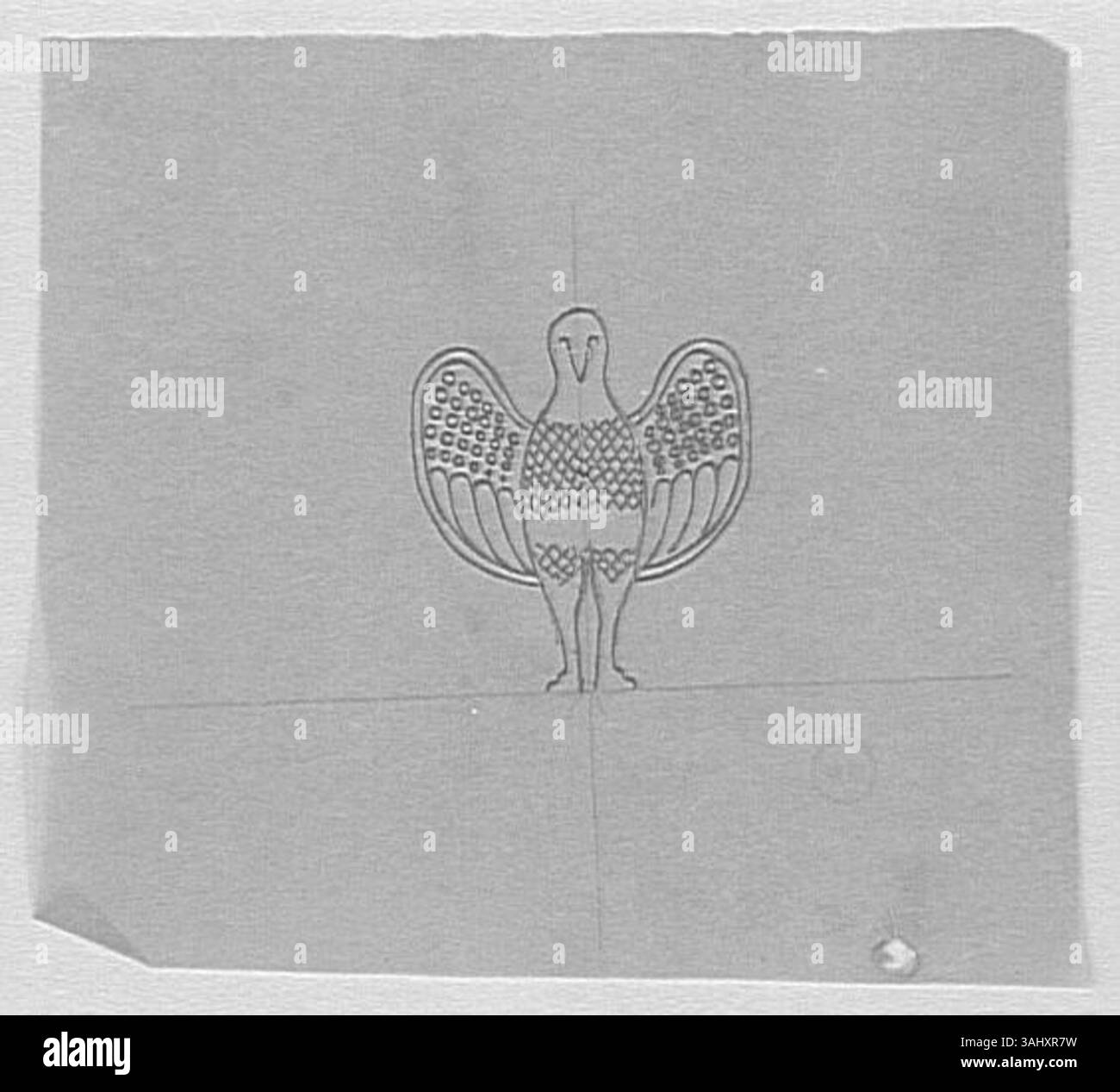 Diese detaillierte Studie von Gustave Moreau zeigt einen Adlerkopf im Profil, der seinen Fokus auf die Tierdarstellung und seine Fähigkeit, die Feinheiten der Natur zu erfassen, zeigt. Stockfoto