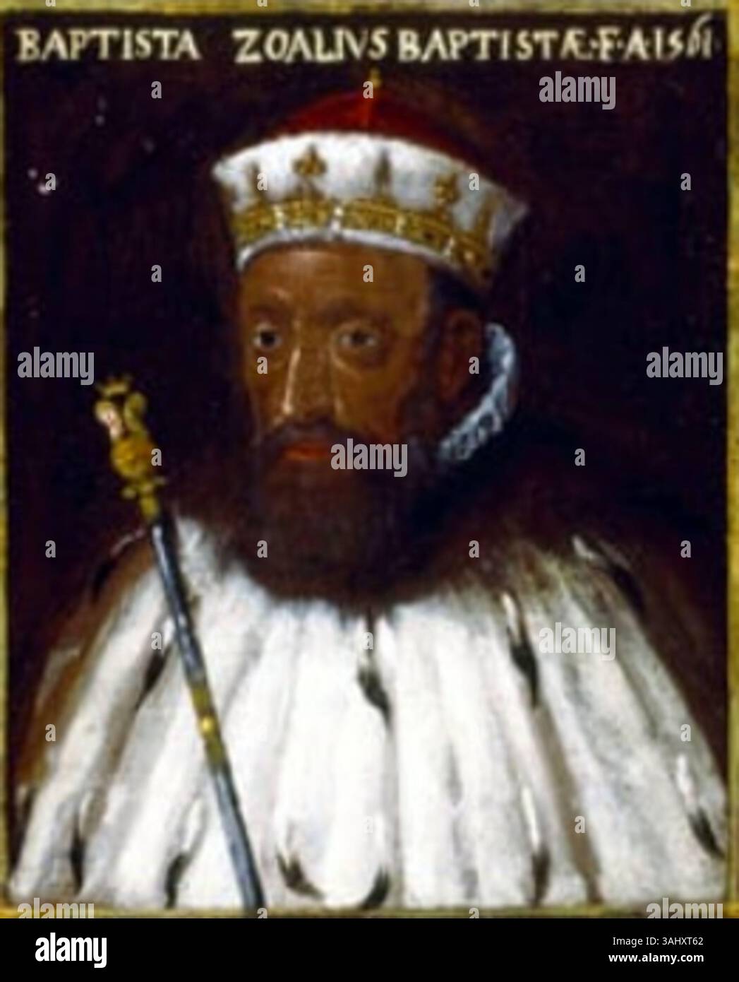 Porträt von Giovanni Battista Cicala Zoagli (1485-1566), Doge von Genua von 1561 bis 1563. Das Ölgemälde fängt sein Bild als bedeutender Führer während seiner Zeit an der Macht ein. Stockfoto