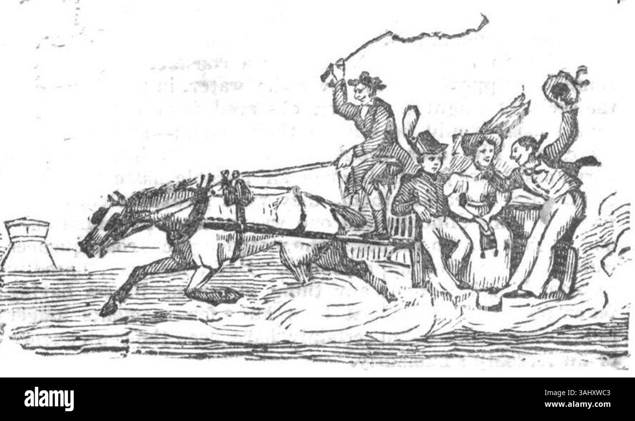 Die Illustration stammt aus dem artikel A Tour Round Ireland, II aus dem Jahr 1836 im Dublin Penny Journal. Es zeigt Irlands ländliche Landschaft, wobei der Schwerpunkt auf das Leben und die Umwelt der irischen Bevölkerung im 19. Jahrhundert gelegt wird und die Landschaft und die ländliche Lebensweise betont. Stockfoto