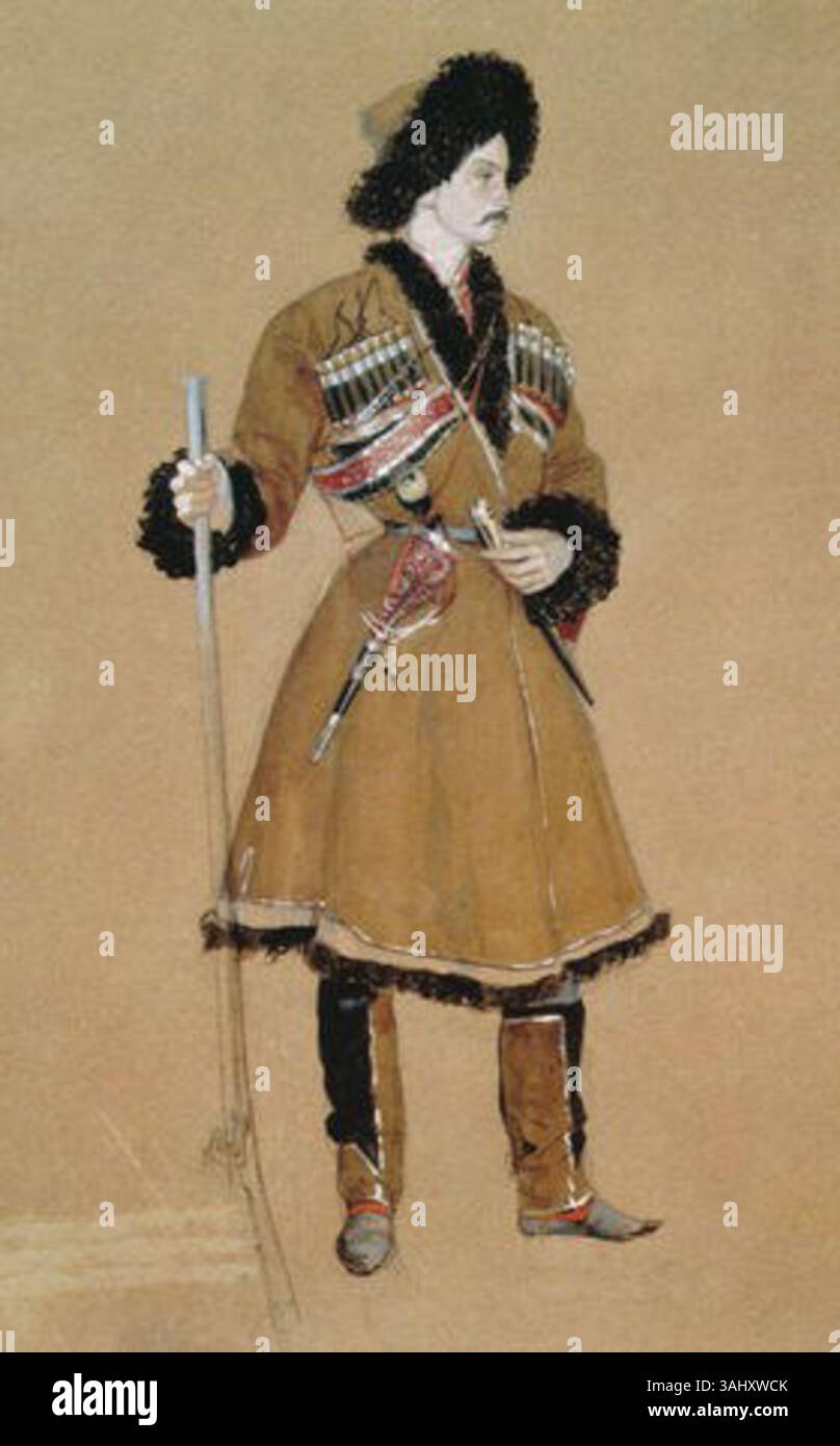 Grigori Gagarins Porträt von Michail Borissowitsch Lobanow-Rostowskij aus dem Jahr 1843 spiegelt den formalen Porträtstil des frühen 19. Jahrhunderts wider und zeigt einen prominenten russischen Adligen. Stockfoto