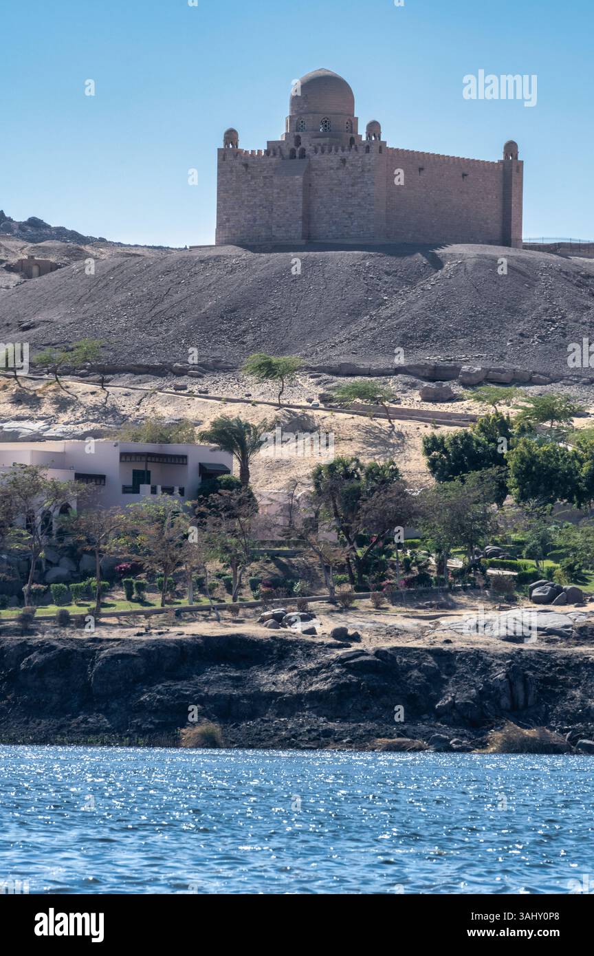 Ufer des Nils, Assuan, Ägypten. Februar 2023 Stockfoto