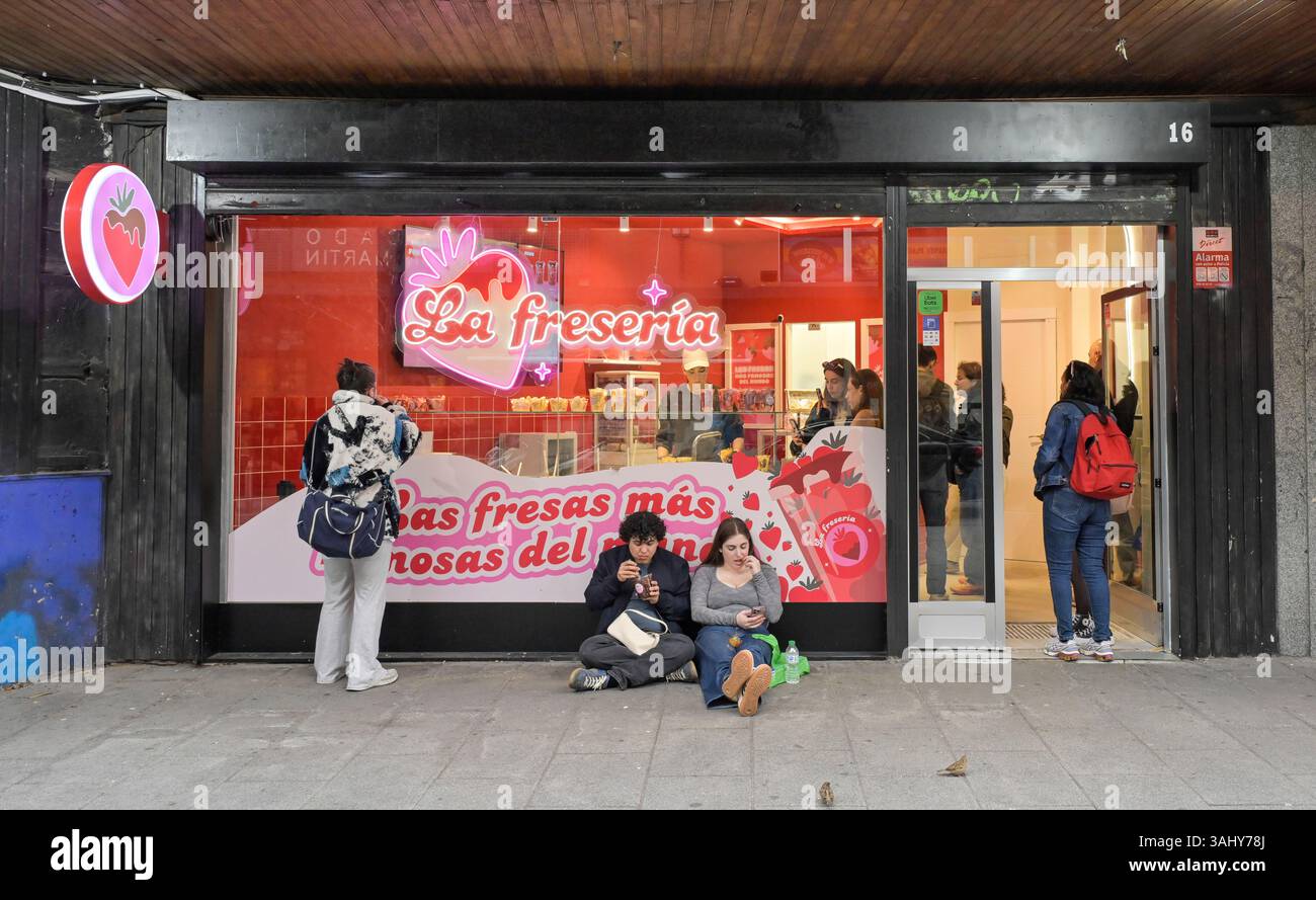 La Freseria, Calle de Santa Isabel, Madrid, Spanien Stockfoto