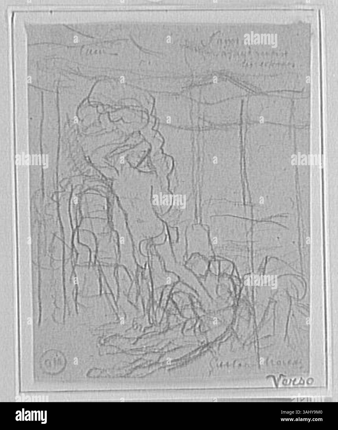 „Etude pour Samson“ von Gustave Moreau stellt die biblische Figur Samson dar und betont seine heldenhafte Stärke und Verletzlichkeit. Diese Studie wurde als Vorarbeit für ein größeres Gemälde erstellt. Moreas Fähigkeit, dramatische Momente festzuhalten, ist offensichtlich und zeigt seinen Fokus auf die menschliche Figur und mythologische Motive. Sie wurde zwischen 1850 und 1895 erbaut und befindet sich im Musée Gustave Moreau. Stockfoto